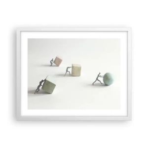 Poster in een witte lijst - Puur leven - 50x40 cm