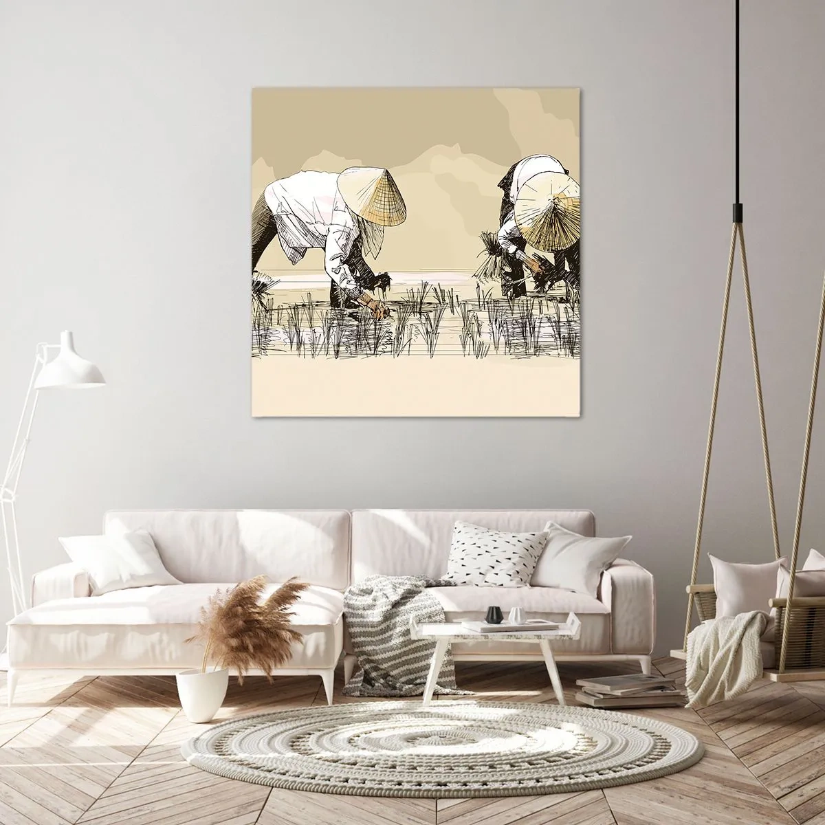 Schilderen op canvas - Succesvolle oogst - 40x40 cm