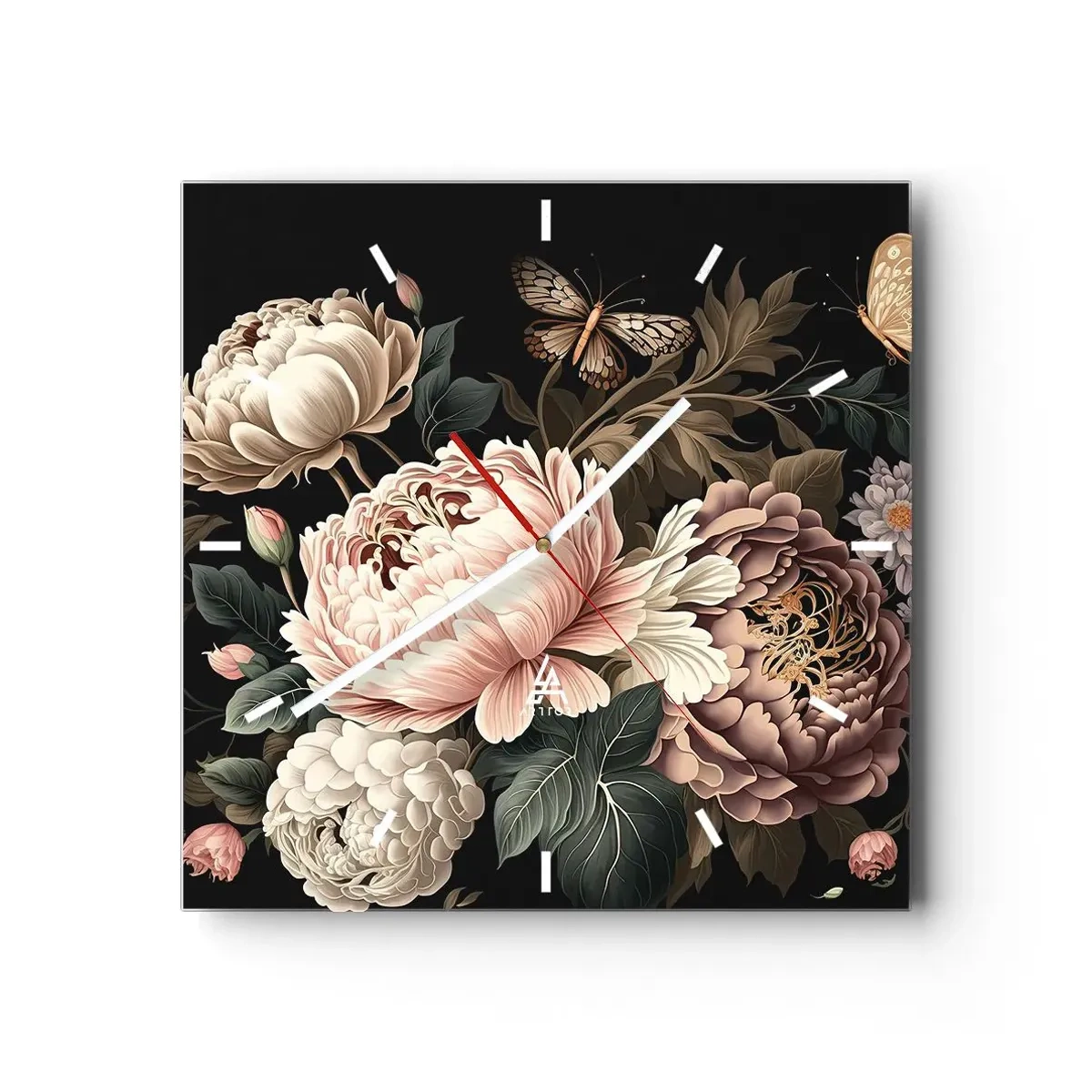 Wandklok - Klok - In barokstijl - 30x30 cm