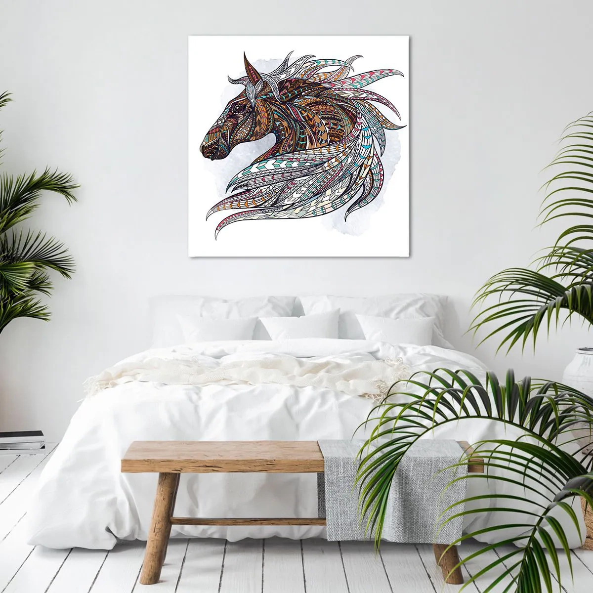 Schilderen op canvas - Keltisch strijdersros - 50x50 cm