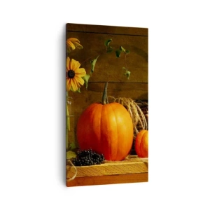 Schilderen op canvas - Een rustieke compositie - geschenken van de herfst - 45x80 cm