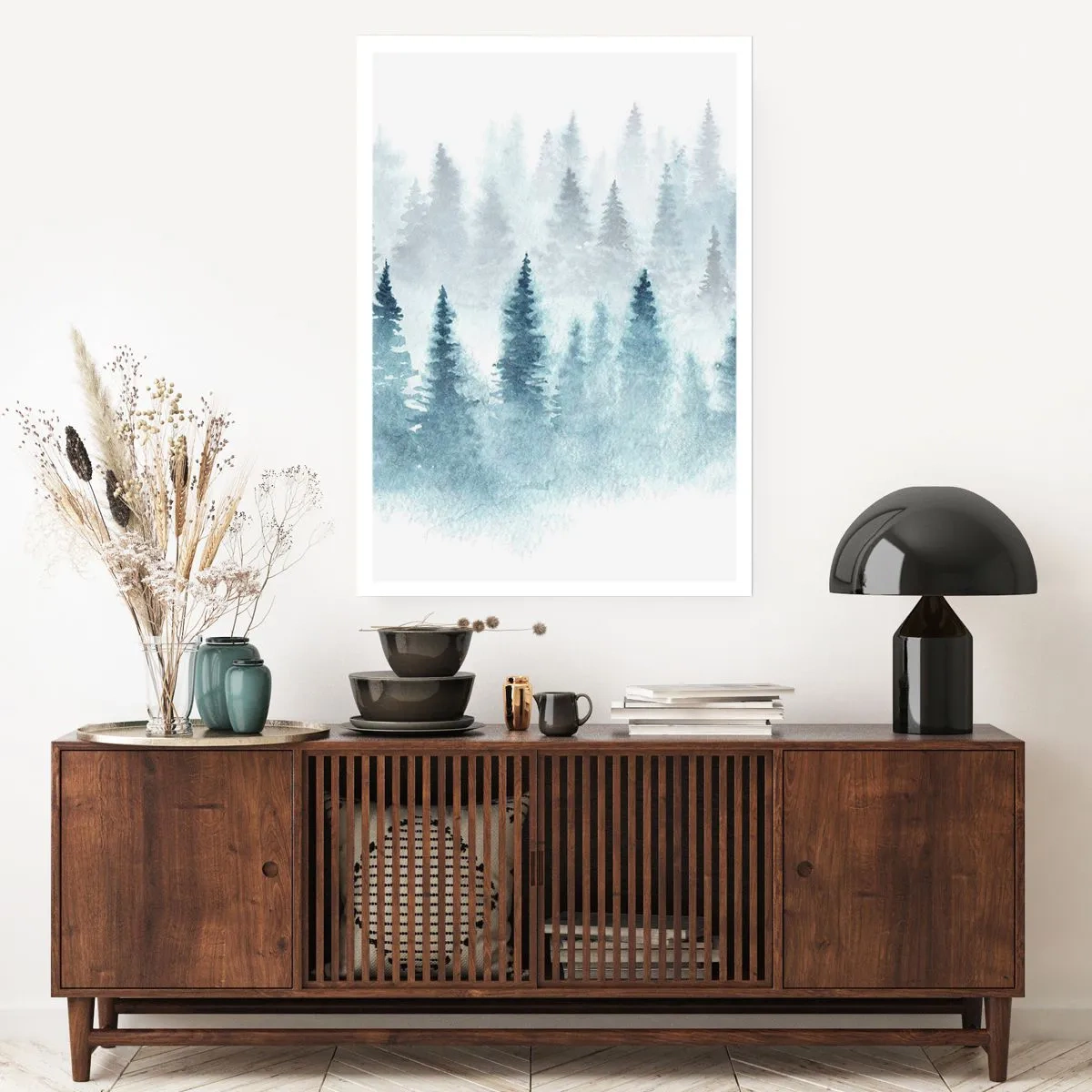 Poster - Gehuld in mist - 50x70 cm