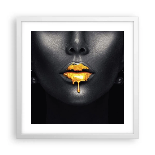 Poster in een witte lijst - Goldmouth - 40x40 cm