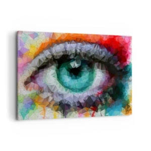Schilderen op canvas - Kristallijne gloed van de ogen - 120x80 cm