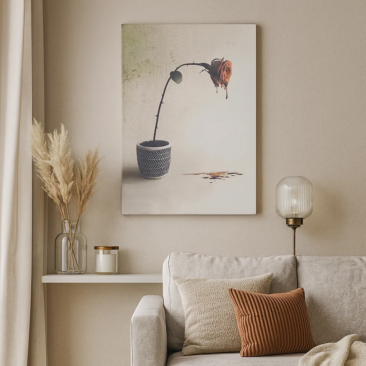 Schilderen op canvas - Rosa dolorosa - 50x70 cm