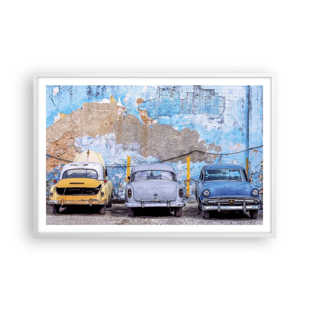 Poster in een witte lijst - Veteranenbijeenkomst - 91x61 cm