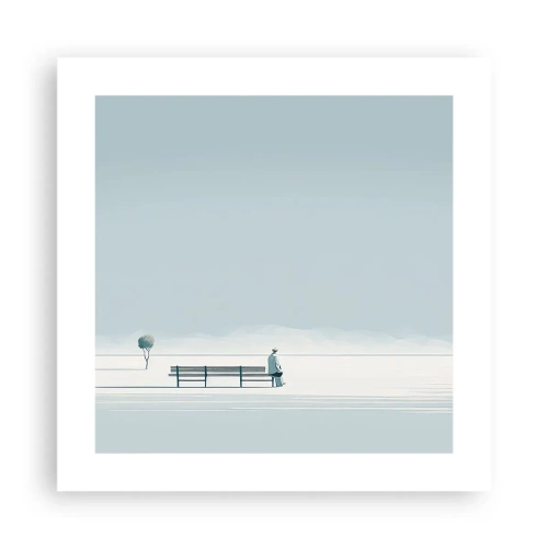 Poster - Ja, ik wacht. - 40x40 cm