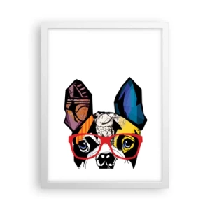 Poster in een witte lijst - intellectueel - 30x40 cm