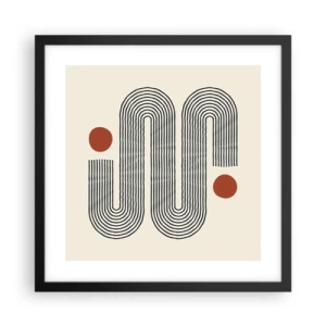 Poster in een zwarte lijst - Van het begin tot het eind - 40x40 cm