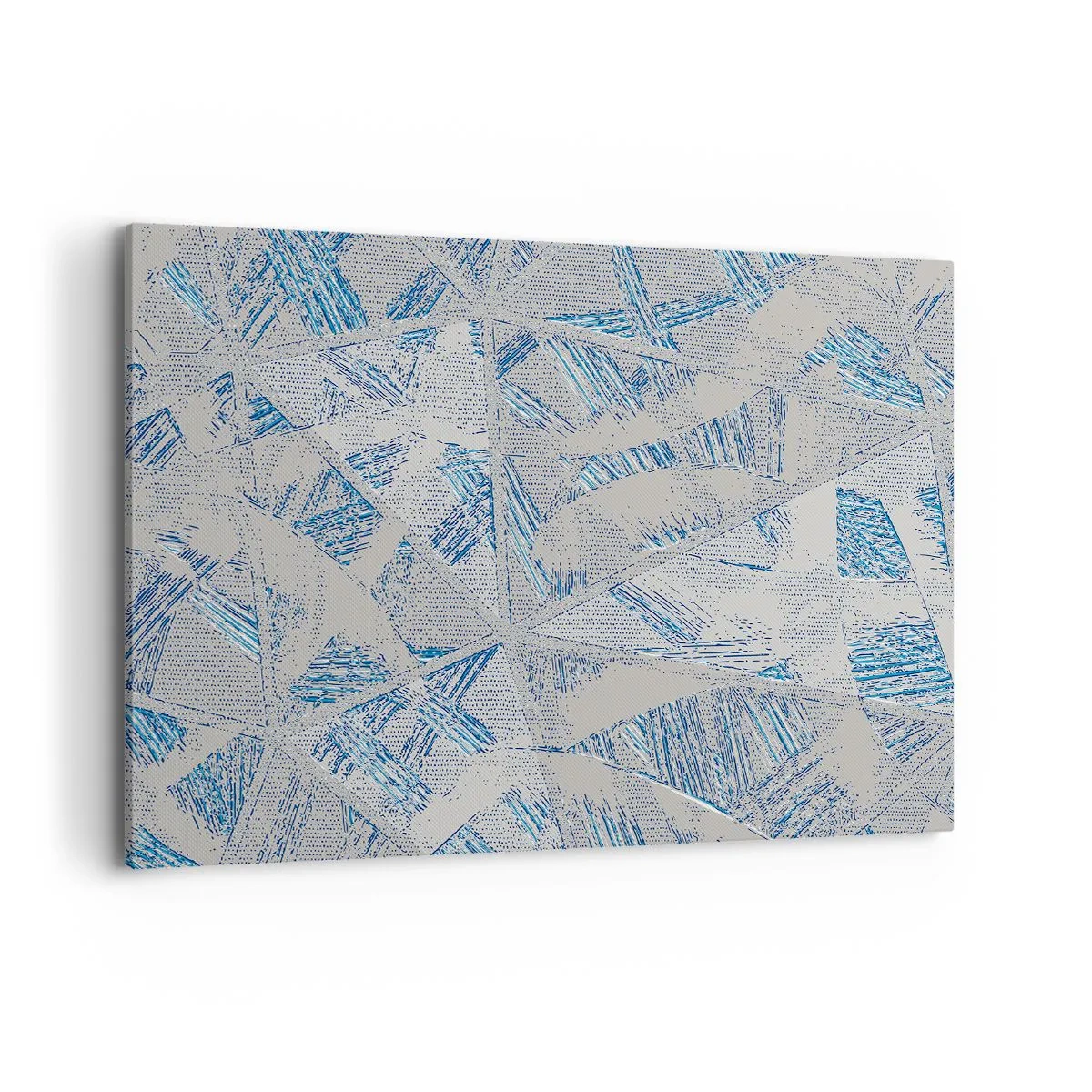 Schilderen op canvas - In een blauwgrijs labyrint - 120x80 cm