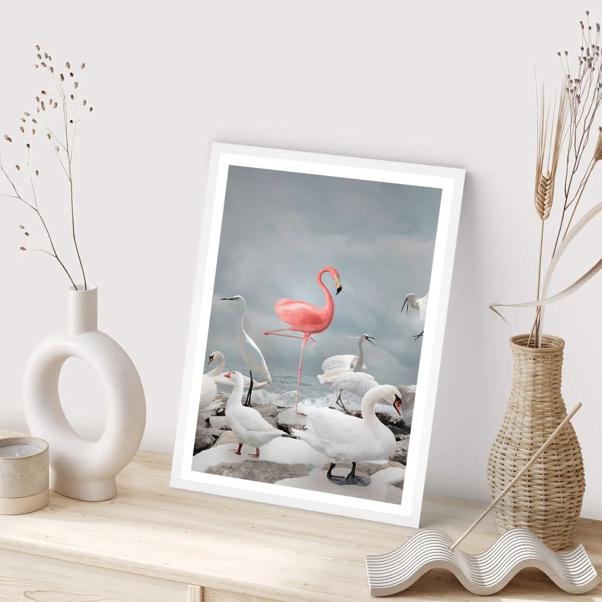 Poster in een witte lijst - Hoe ben ik hier terecht gekomen? - 50x70 cm