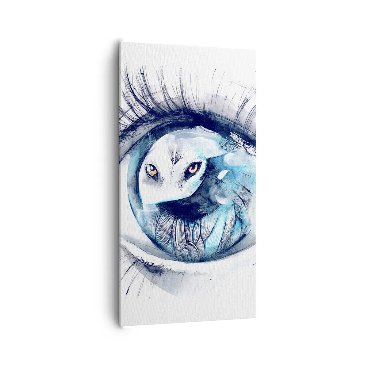 Schilderen op canvas - Oog in oog met wildheid - 65x120 cm