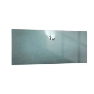 Schilderen op glas - In de armen van de oceaan - 100x40 cm