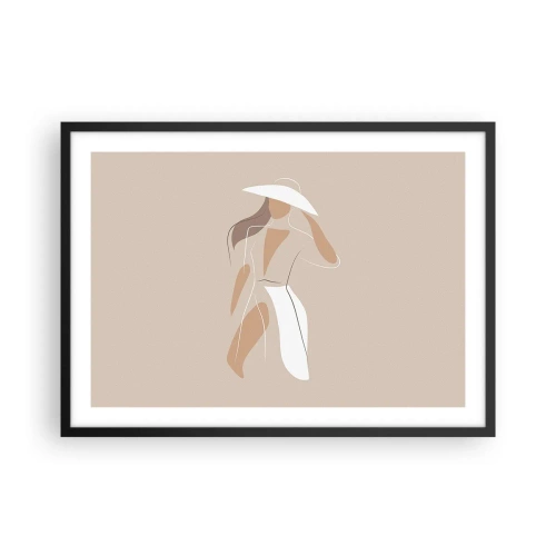 Poster in een zwarte lijst - Mode is leuk - 70x50 cm