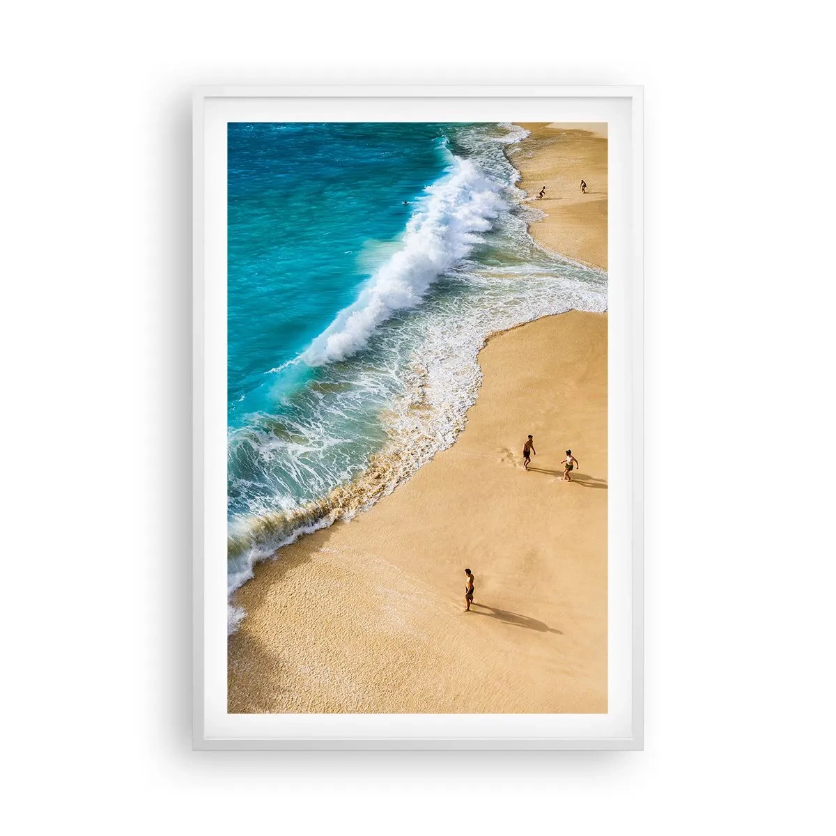 Poster in een witte lijst - En dan de zon, het strand… - 61x91 cm