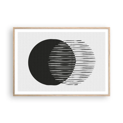 Een poster in een licht eiken lijst - Zijn alter ego - 100x70 cm