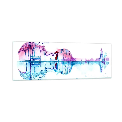 Schilderen op glas - Ik zal je wat regencantussen brengen - 90x30 cm