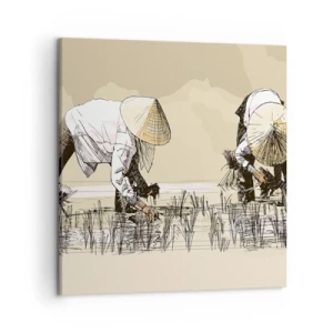 Schilderen op canvas - Succesvolle oogst - 50x50 cm