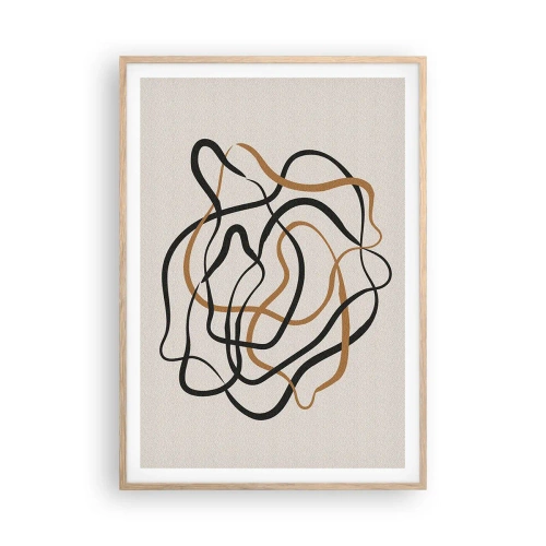 Een poster in een licht eiken lijst - Alles ging mis - 70x100 cm