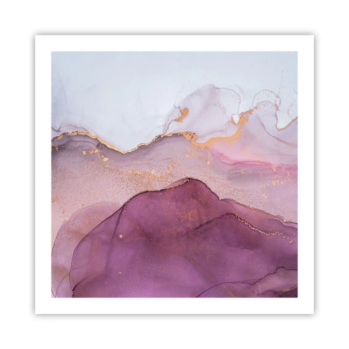 Poster - Lila en paarse golven - 60x60 cm