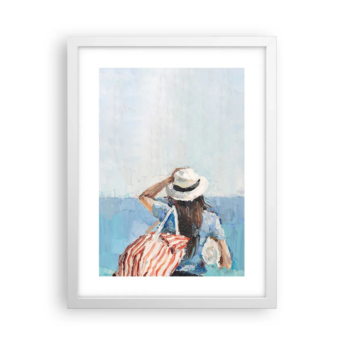 Poster in een witte lijst - Welkom bij je vakantie - 30x40 cm