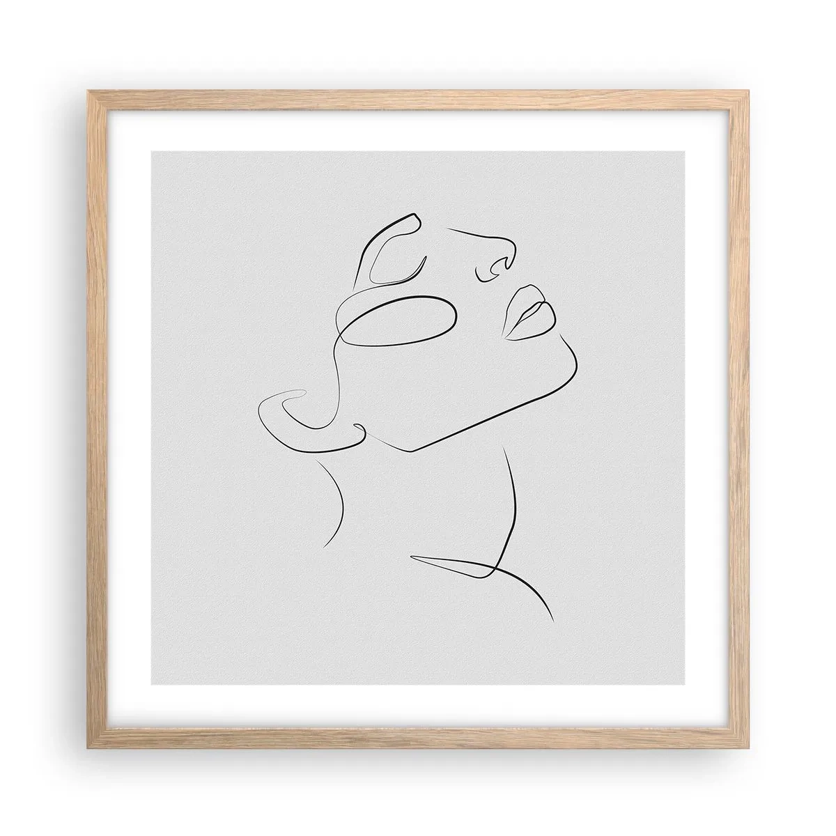 Een poster in een licht eiken lijst - De wendingen van dromen - 50x50 cm