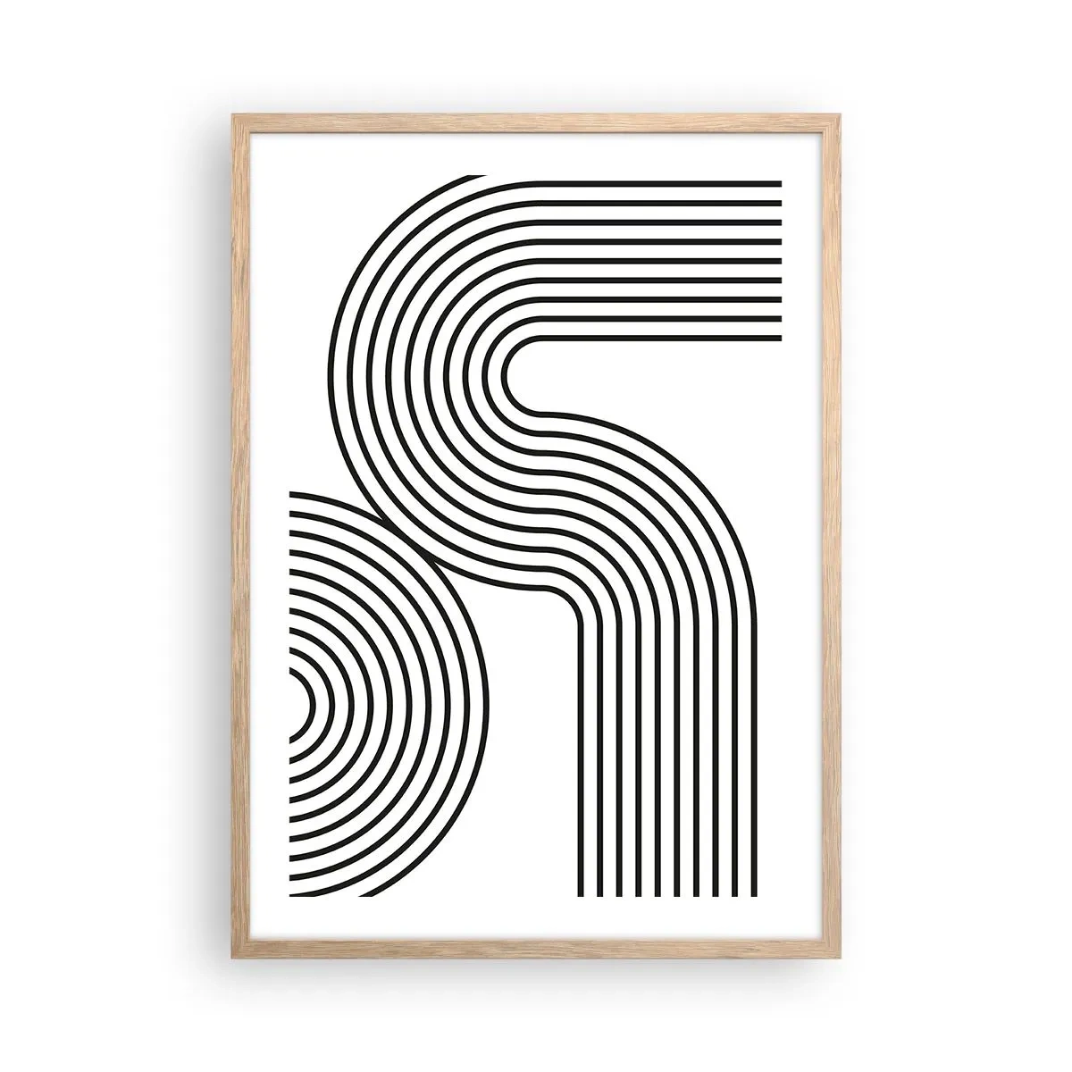 Een poster in een licht eiken lijst - In de bocht - 50x70 cm