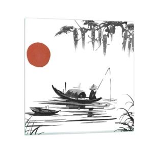 Schilderen op glas - Aziatische middag - 30x30 cm