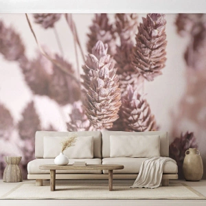 Fotobehang Premium Canvas - Schijnbaar onopvallend - Gedroogde bloem, Bloem, Wei - 150x105 cm