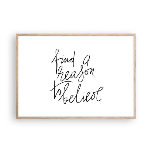 Een poster in een licht eiken lijst - Het is mogelijk - 100x70 cm