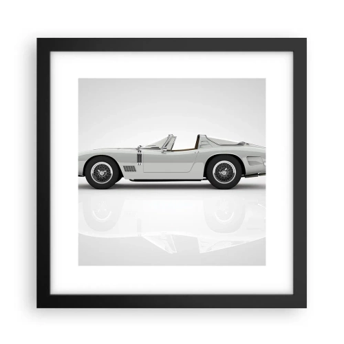 Poster in een zwarte lijst - Belofte van plezier - 30x30 cm