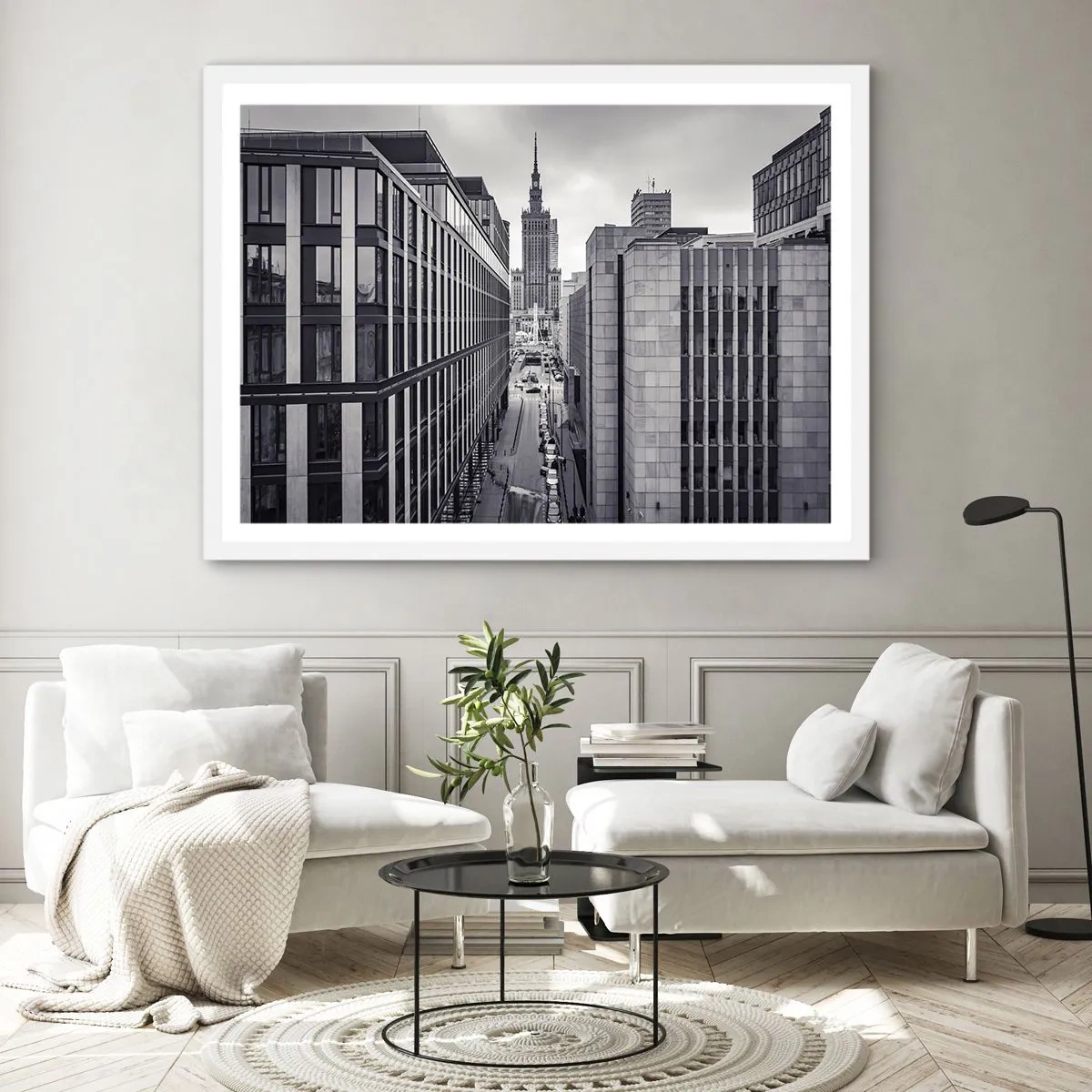 Poster in een witte lijst - Warschau vallei - 100x70 cm
