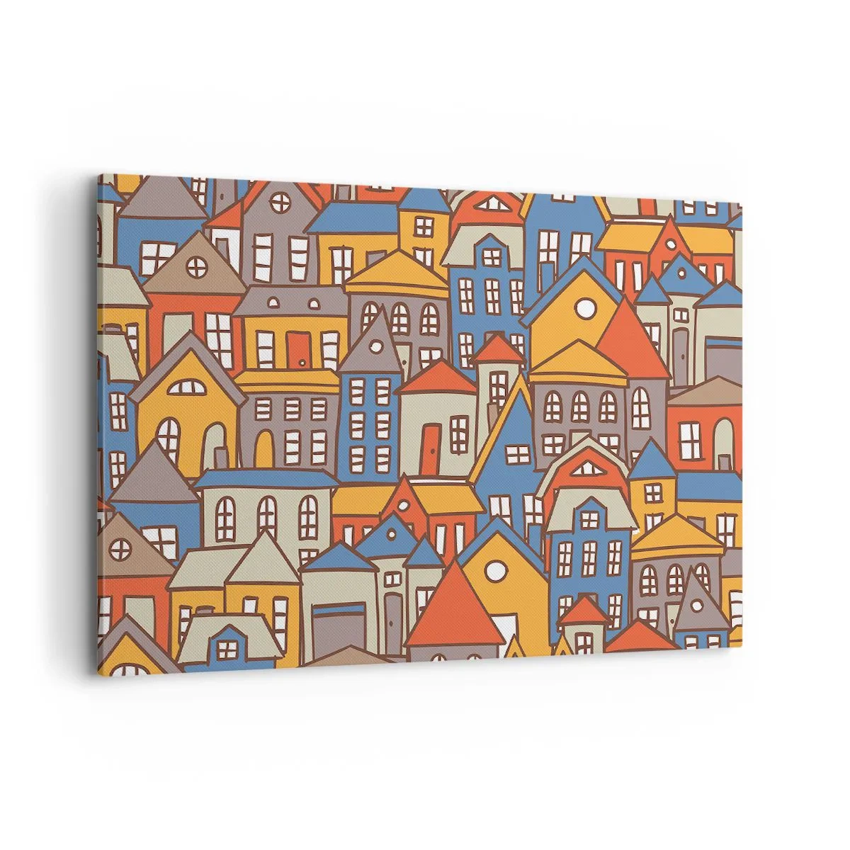 Schilderen op canvas - Achter het huis is een huis - 120x80 cm