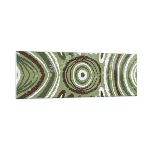 Schilderen op glas - Een explosie van emoties - 90x30 cm