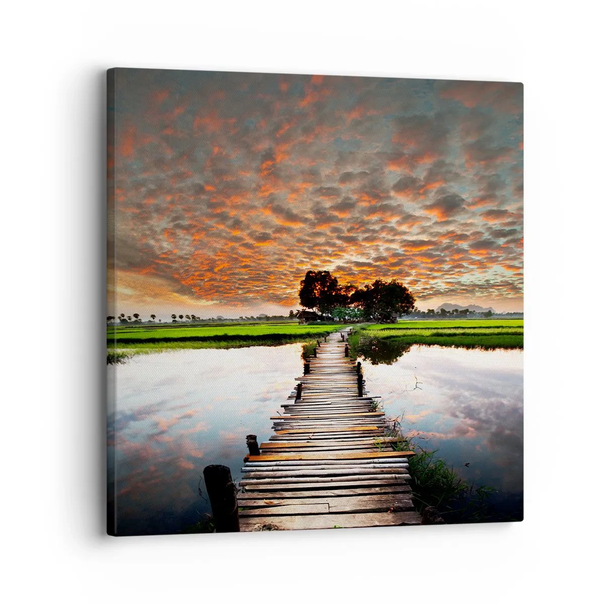Schilderen op canvas - Strek je armen - ademen - 30x30 cm