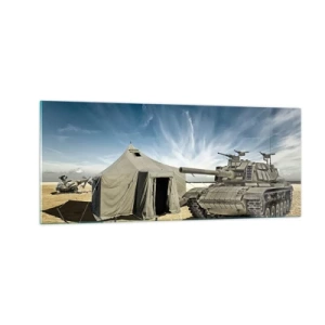 Schilderen op glas - Een militaire droom - 100x40 cm
