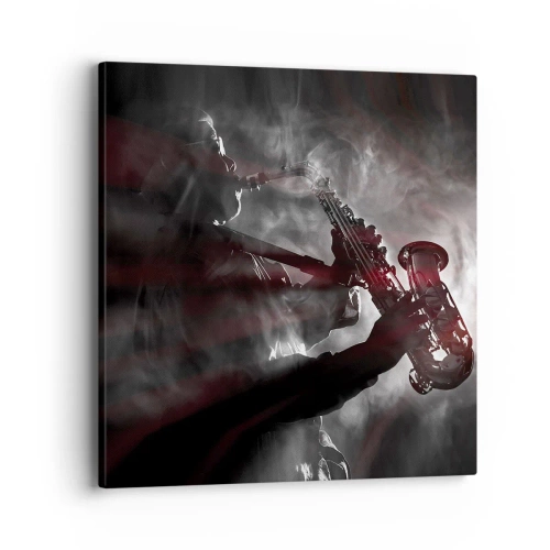 Schilderen op canvas - In de dampen van jazz - 40x40 cm