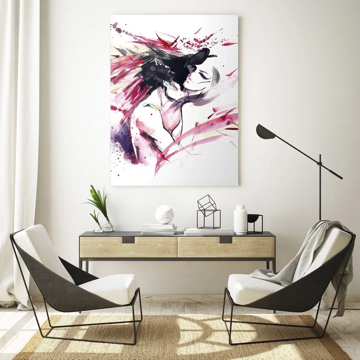 Schilderen op glas - Een liefdesvervulling - 50x70 cm