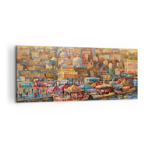Schilderen op canvas - Istanboel verhaal - 100x40 cm