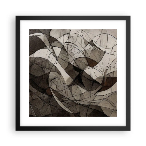 Poster in een zwarte lijst - Circulatie van aardekleuren - 40x40 cm