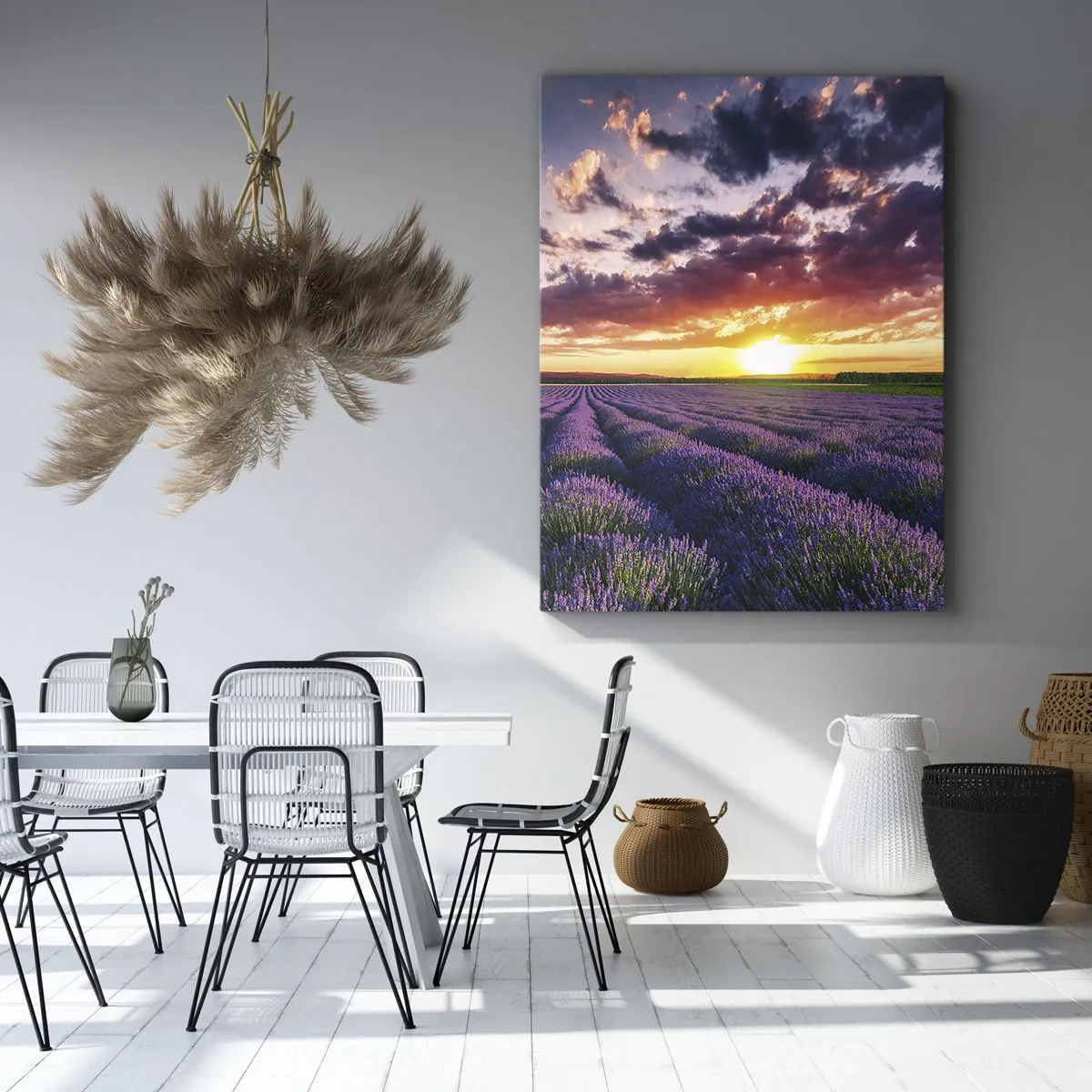 Schilderen op canvas - Lavendel wereld - 80x120 cm