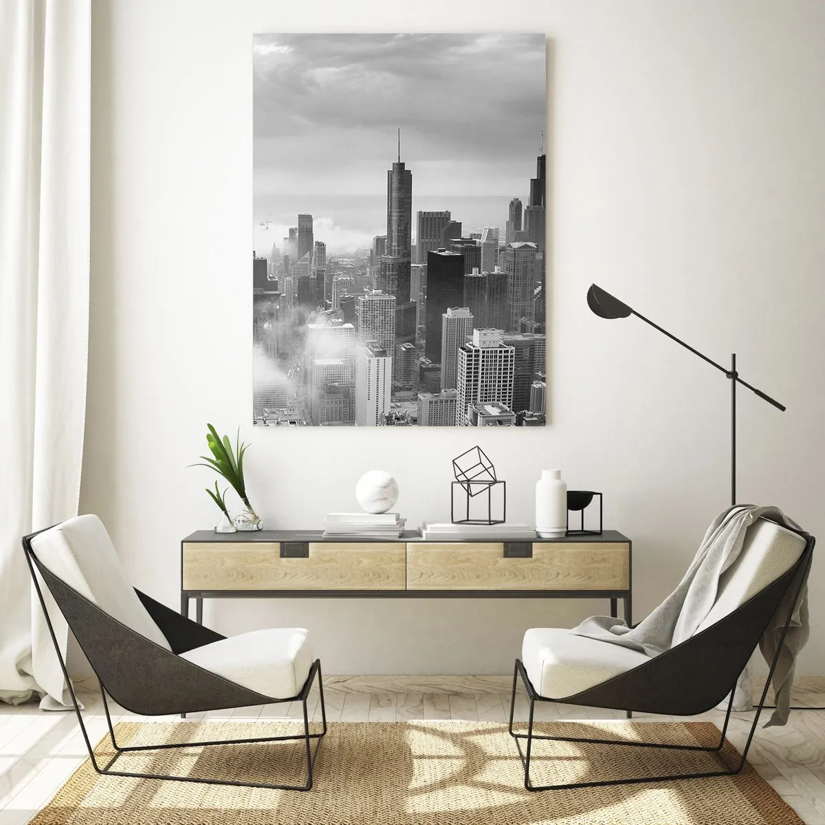 Schilderen op glas - Amerikaans landschap - 50x70 cm