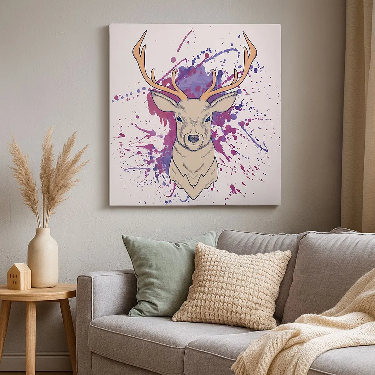 Schilderen op canvas - Moed en balans - 30x30 cm