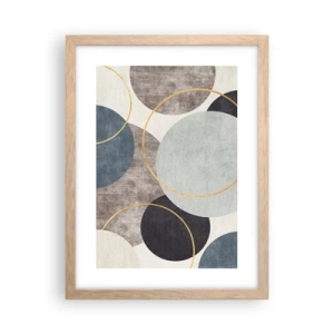 Een poster in een licht eiken lijst - Wiel voor wiel - 30x40 cm