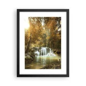 Poster in een zwarte lijst - Park cascade - 30x40 cm