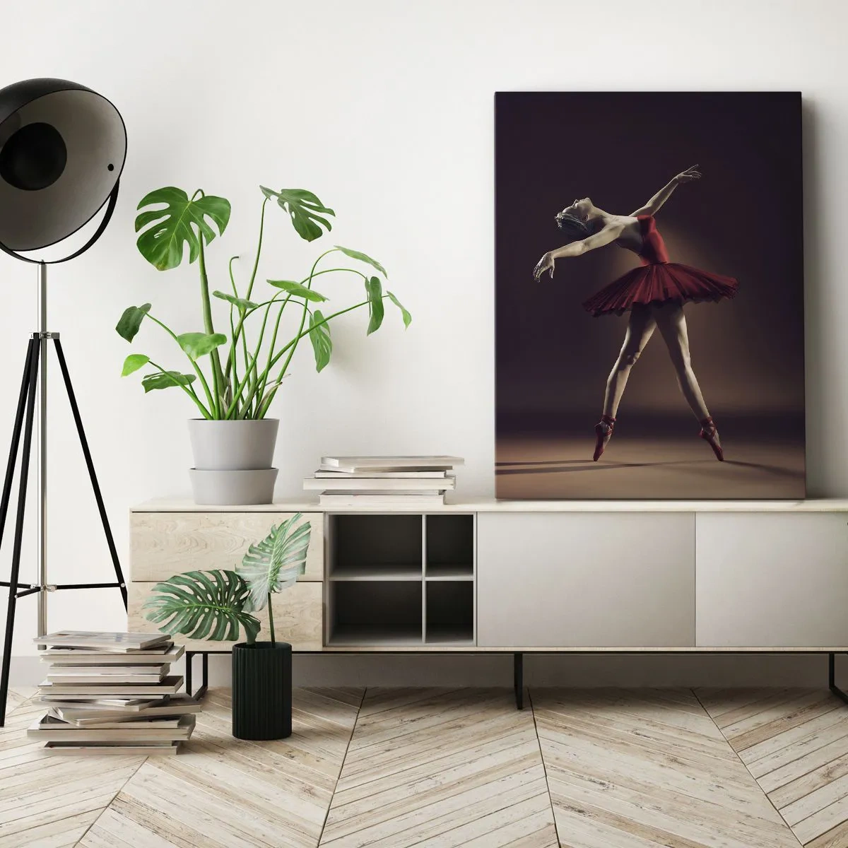 Schilderen op canvas - Een prima ballerina - 45x80 cm