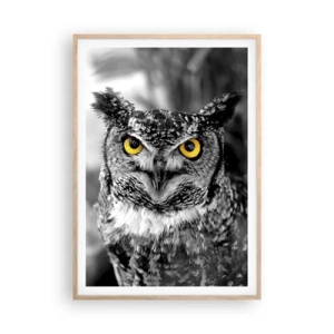 Een poster in een licht eiken lijst - Niets zal zich verbergen - 70x100 cm