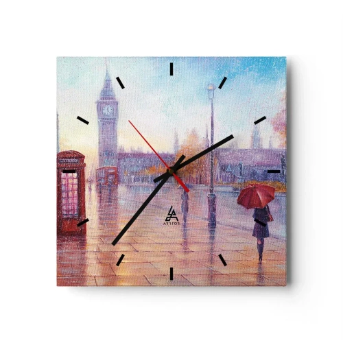 Wandklok - Klok - Herfstdag in Londen - 30x30 cm