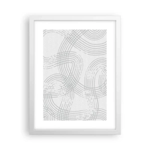 Poster in een witte lijst - Er is geen rechte weg - 30x40 cm