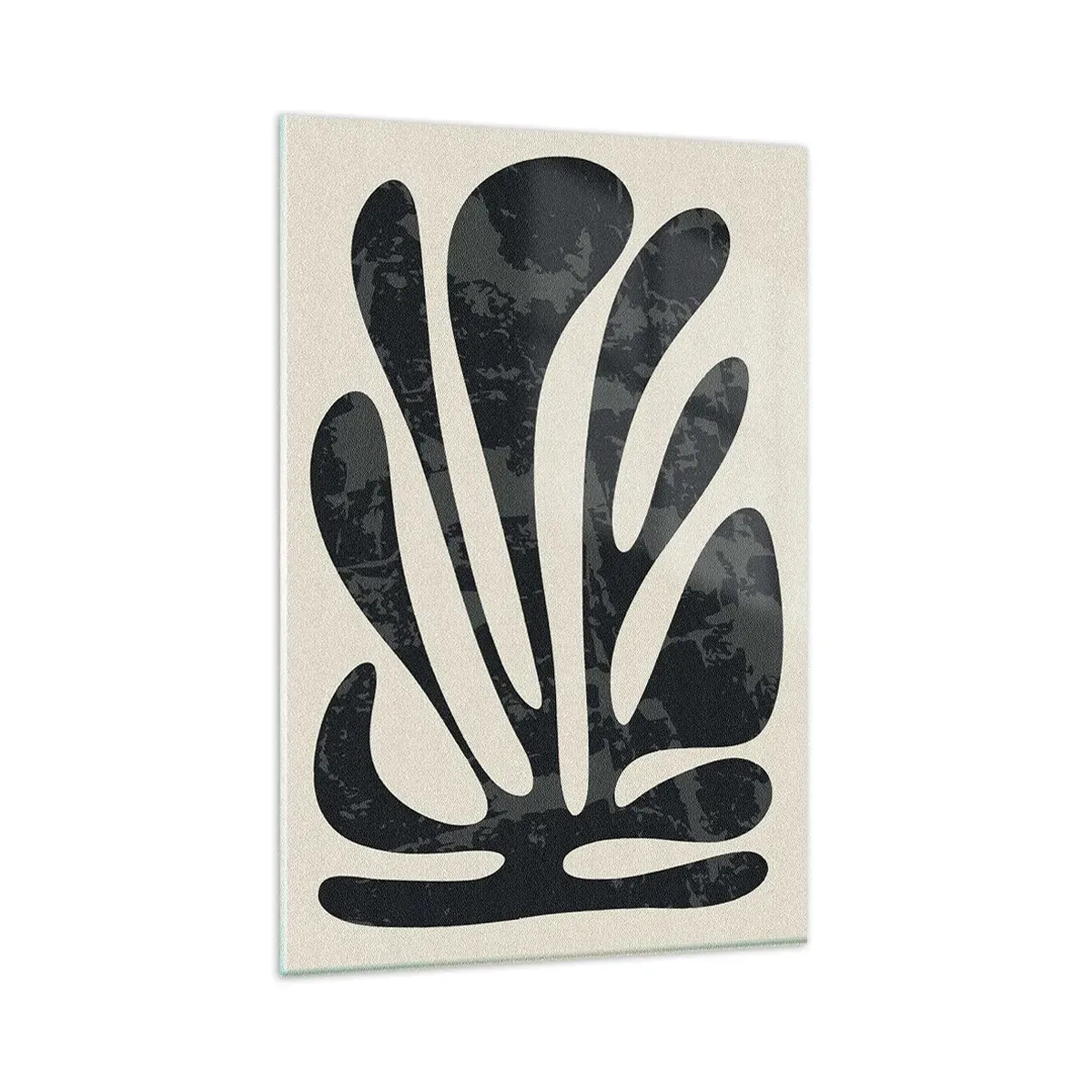 Schilderen op glas - Meervingerige abstractie - 80x120 cm